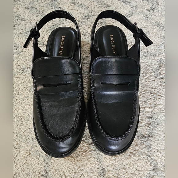 Sling back loafers, sz 8 - Picture 2 of 7